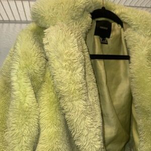 Crop furry coat